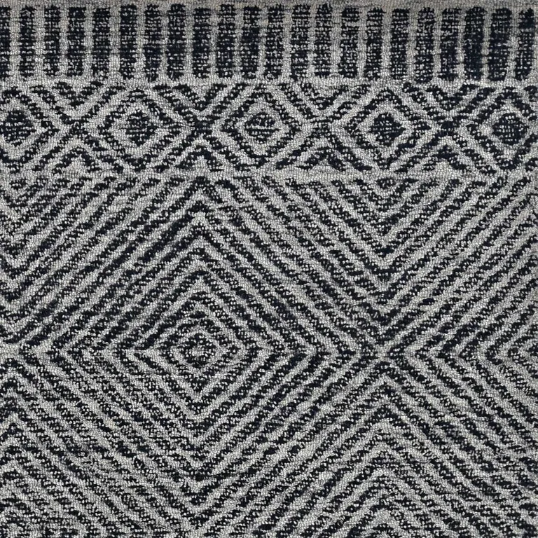 Grey or  Black Wool Rug Photo 2