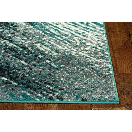 Grey or Blue Abstract Area Rug Photo 1