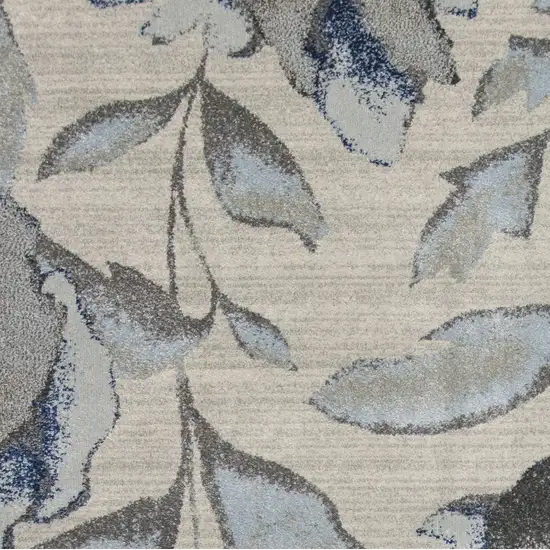 Grey or Blue Amira Polypropylene Area Rug Photo 2