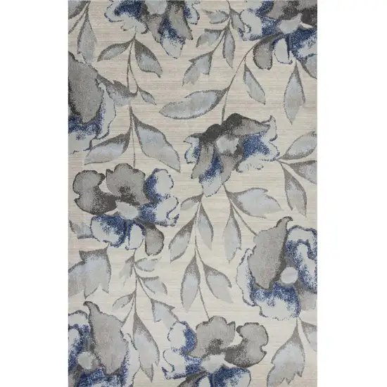 3'X5' Grey Or Blue Amira Polypropylene Area Rug Photo 2