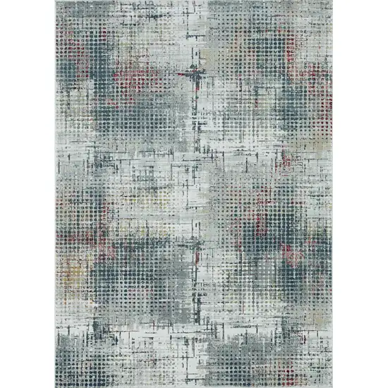 Grey or  Brick Polypropylene and  Polyester Rug Photo 2