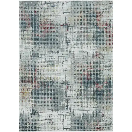 3' X 5' Grey Or  Brick Polypropylene And  Polyester Rug Photo 2