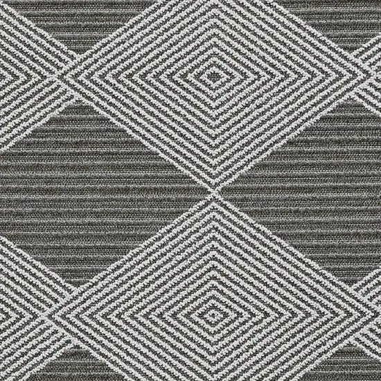 Gray and Ivory Geometric Area Rug Photo 5