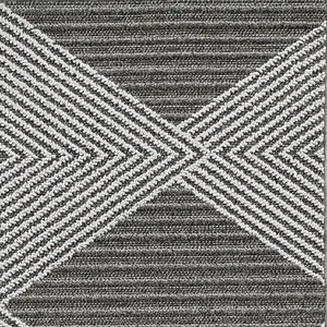 Photo of Grey or Ivory Geometric Diamond Area Rug