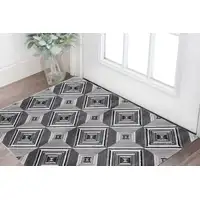 Photo of Grey or Mocha Geometric Tiles Rug