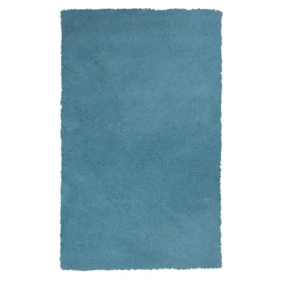 Highlighter Blue Indoor Shag Rug Photo 1