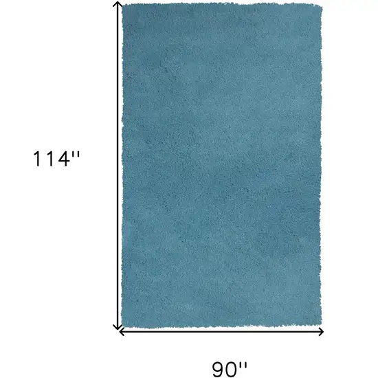 Highlighter Blue Indoor Shag Rug Photo 6