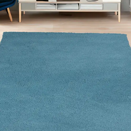 Highlighter Blue Plain Indoor Area Rug Photo 1