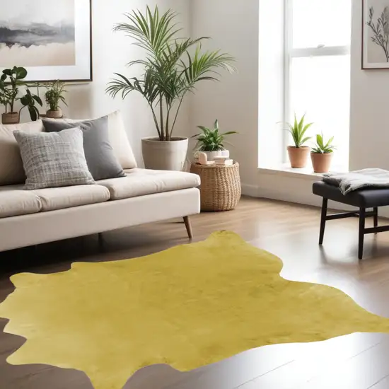 Gold Cowhide Cowhide Area Rug Photo 1