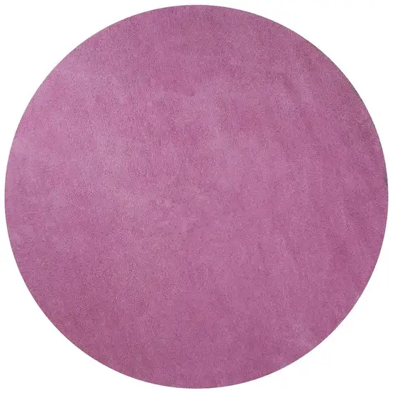 Hot Pink Round Indoor Shag Rug Photo 4