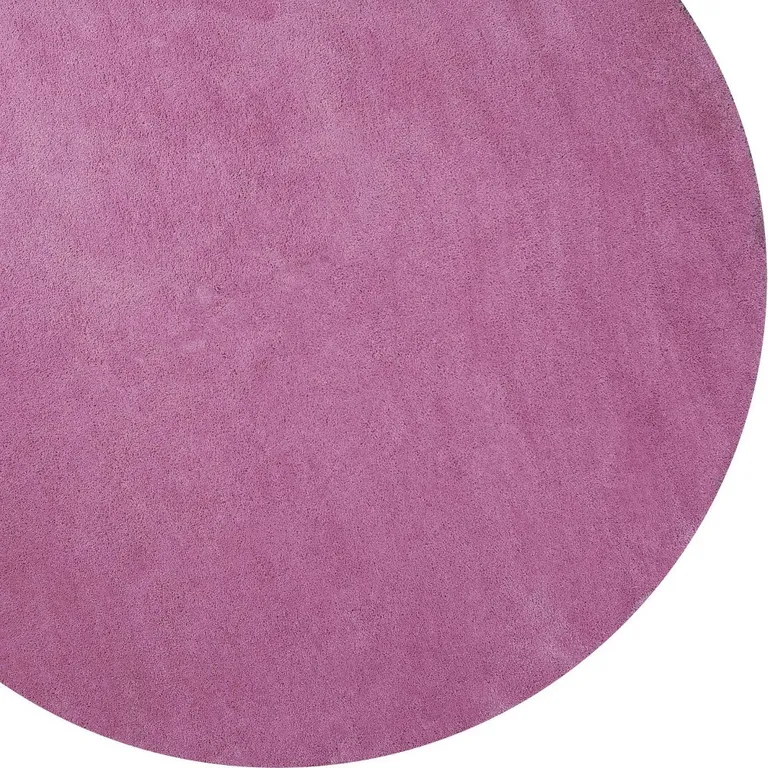 Hot Pink Round Indoor Shag Rug Photo 5