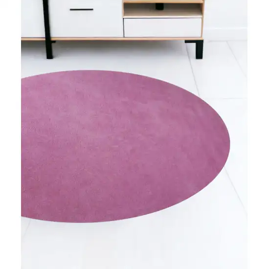 8' Hot Pink Round Indoor Shag Rug Photo 1