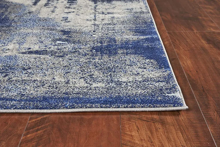 Ice Blue Polypropylene Rug Photo 3