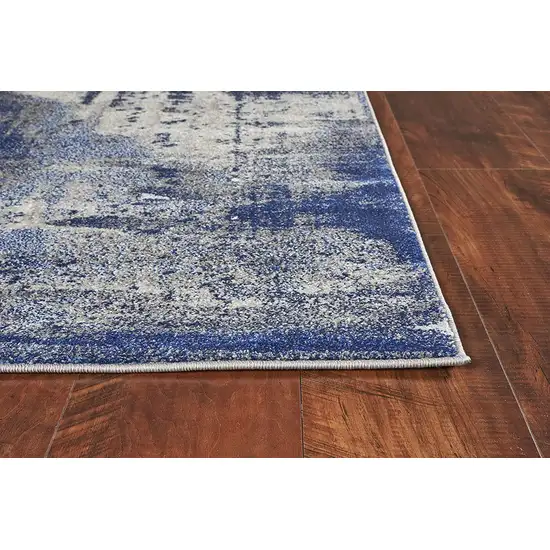 Ice Blue Polypropylene Rug Photo 3