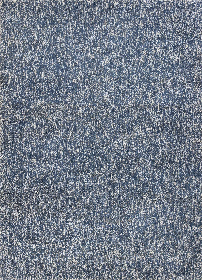 Indigo and Ivory Heather Shag Area Rug Photo 1