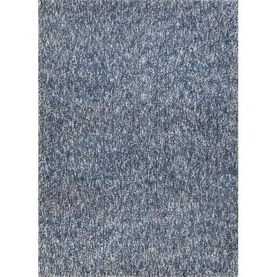 Indigo and Ivory Heather Shag Area Rug Photo 1