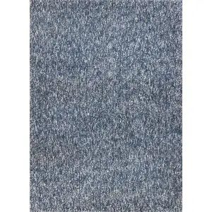 Photo of Indigo and Ivory Heather Shag Area Rug