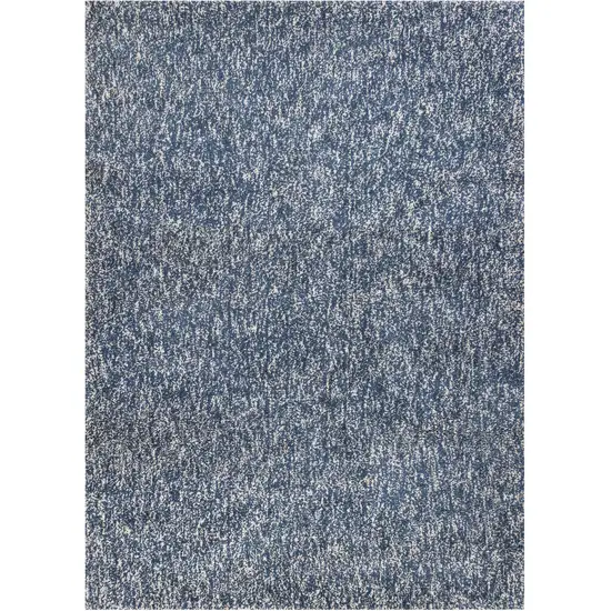 'Indigo And Ivory Heather Shag Area Rug Photo 2