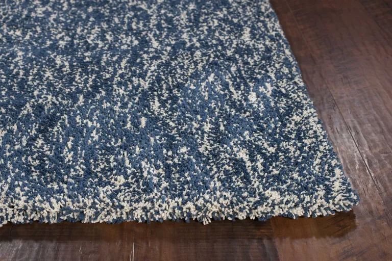 Indigo and Ivory Heather Shag Area Rug Photo 4