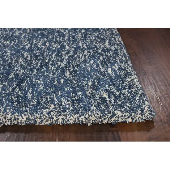 Indigo and Ivory Heather Shag Area Rug Photo 4