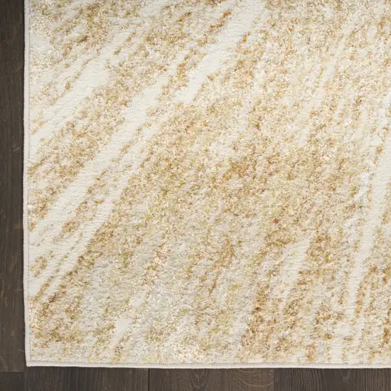 Ivory Abstract Area Rug Photo 6