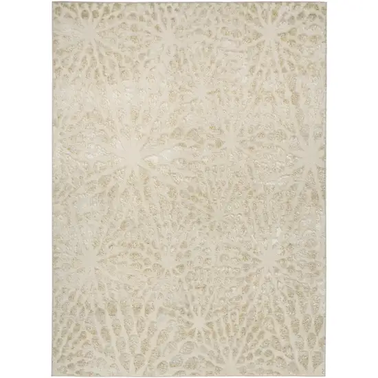 Ivory Abstract Area Rug Photo 4