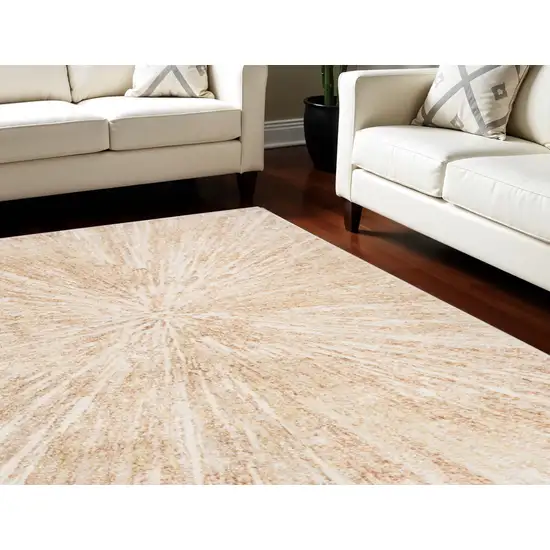 Ivory Abstract Area Rug Photo 1