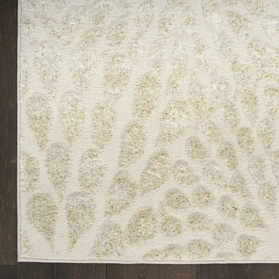 Ivory Abstract Area Rug Photo 6