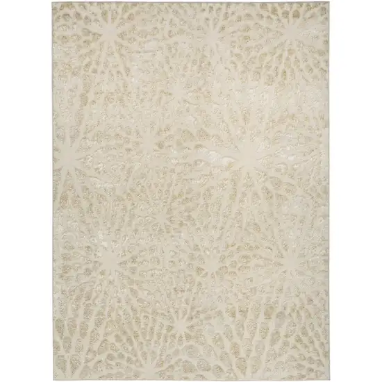 Ivory Abstract Area Rug Photo 2