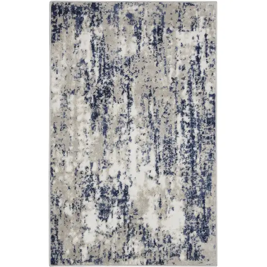 Ivory Abstract Area Rug Photo 2