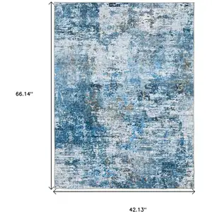 Photo of Ivory Abstract Distressed Area Rug