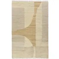 Photo of Ivory Abstract Hand Woven Area Rug