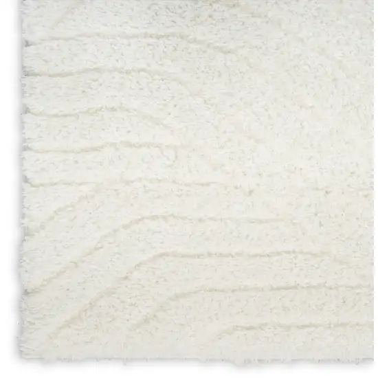 Ivory Abstract Power Loom Area Rug Photo 8