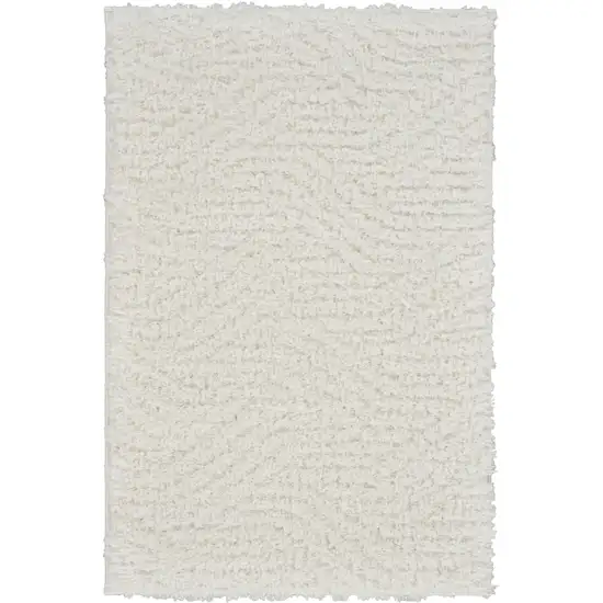 Ivory Abstract Power Loom Area Rug Photo 5