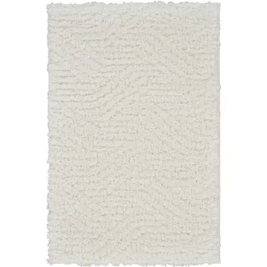 Ivory Abstract Power Loom Area Rug Photo 2