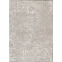 Photo of Ivory Abstract Washable Non Skid Indoor Outdoor Area Rug