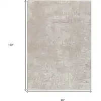 Photo of Ivory Abstract Washable Non Skid Indoor Outdoor Area Rug