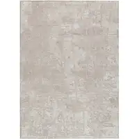 Photo of Ivory Abstract Washable Non Skid Indoor Outdoor Area Rug