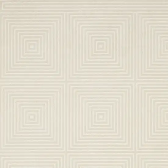 Ivory And Beige Geometric Area Rug Photo 6