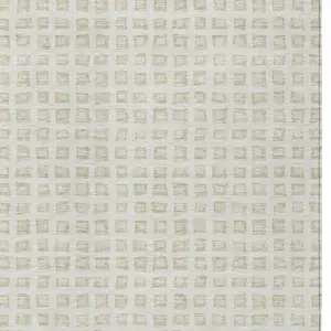 Photo of Ivory And Beige Geometric Washable Indoor Outdoor Area Rug