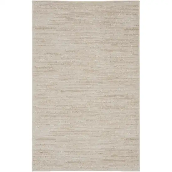 Ivory And Beige Non Skid Indoor Outdoor Area Rug Photo 1