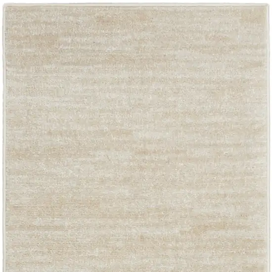 Ivory And Beige Non Skid Indoor Outdoor Runner Rug Photo 4