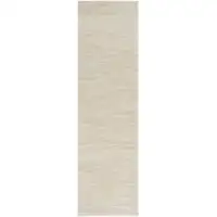 Photo of Ivory And Beige Non Skid Indoor Outdoor Runner Rug