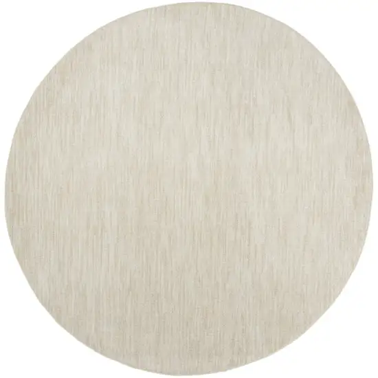 Ivory And Beige Round Non Skid Indoor Outdoor Area Rug Photo 3