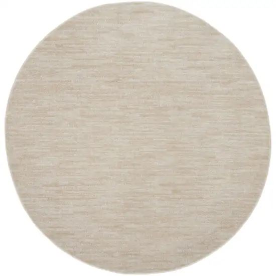 Ivory And Beige Round Non Skid Indoor Outdoor Area Rug Photo 1