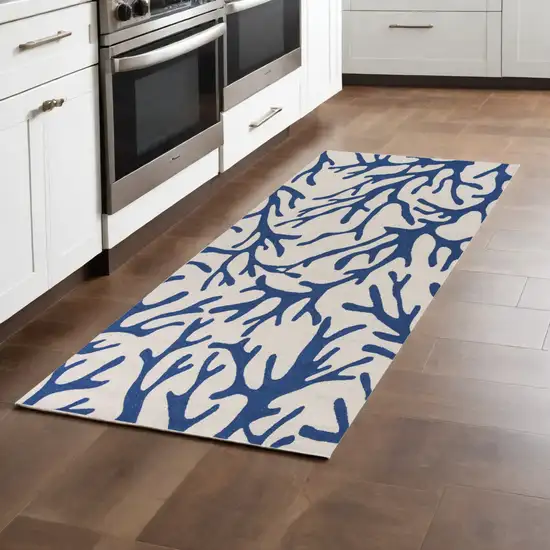 Ivory And Blue Area Rug Photo 2