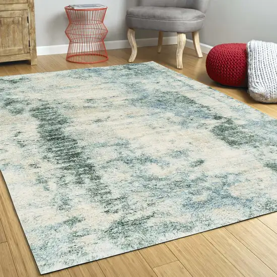 Ivory And Blue Area Rug Photo 6