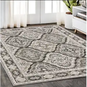 Photo of Ivory And Blue Medallion Area Rug