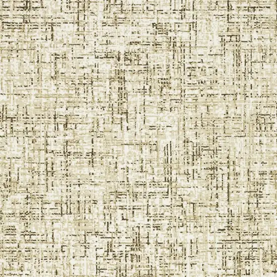 Ivory And Brown Abstract Area Rug Photo 8