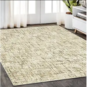 Photo of Ivory And Brown Abstract Area Rug